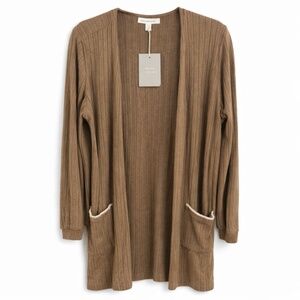 Perch by Blu Pepper Cozy Life Light Tan Lounge Cardigan